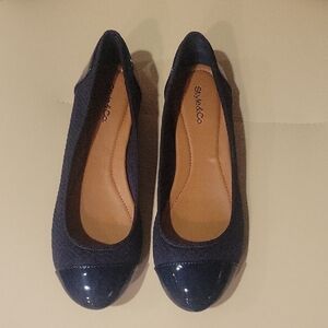 Style & Co. Women's Dark Blue Cap Toe Flats